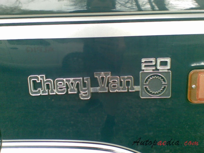 Chevrolet Van 3rd generation 1971-1996 (1980-1982 Chevy Van 20 conversion van 4d), side emblem 