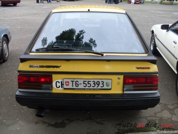 Nissan (Datsun) Cherry 4th generation (Pulsar N12) 1982-1986 (1984 1.5L Turbo hatchback 3d), rear view
