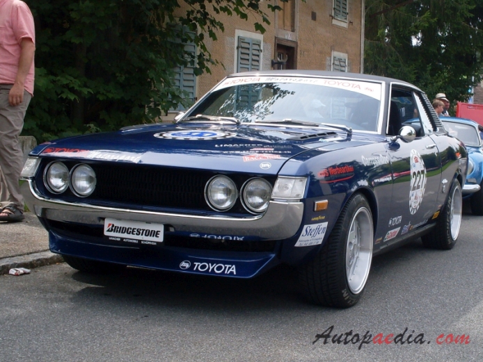 Toyota Celica 1st generation (A20, A35 Series) 1970-1977 (1973 GT hardtop 2d), left front view