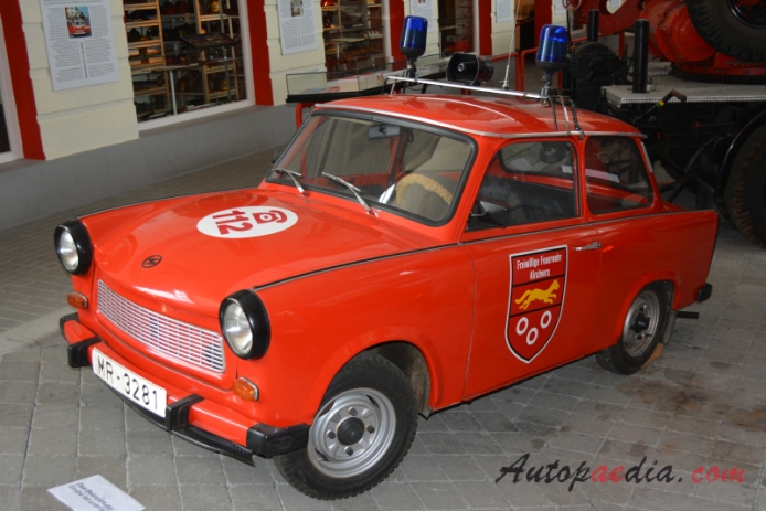 Trabant 601 1964-1990 (1969-1990 fire engine), left front view